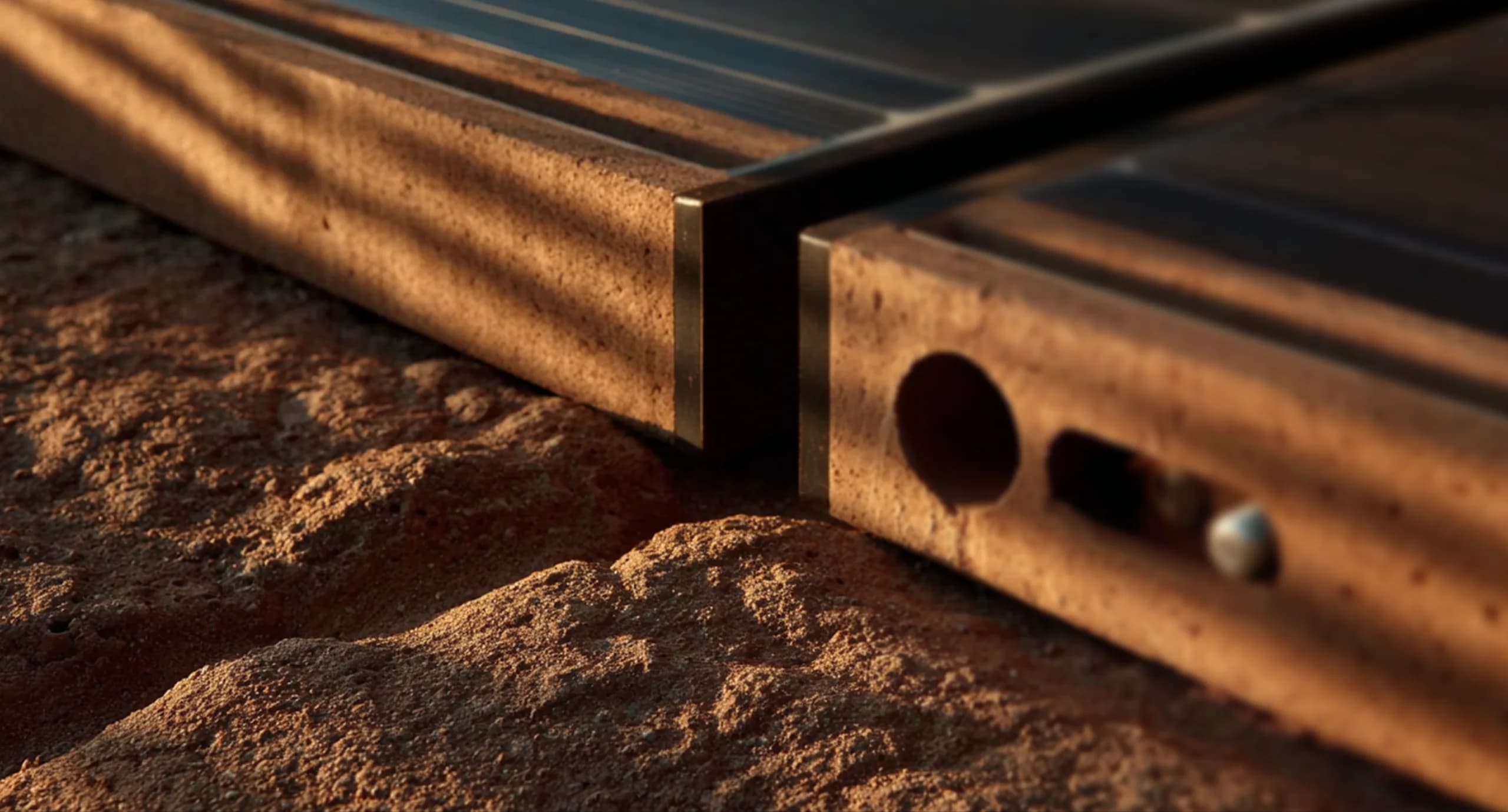 Great Sky Solar panel bracket close-up