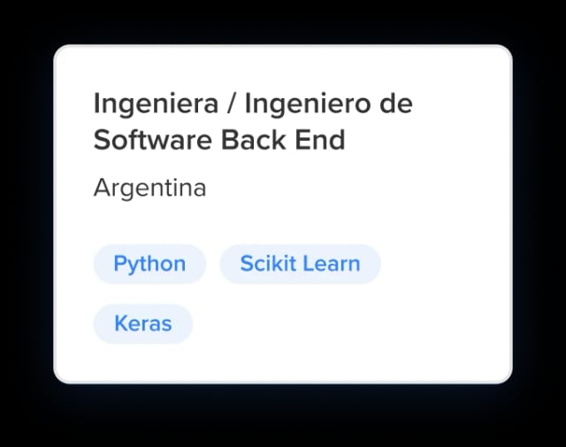 Screenshot of Meli app