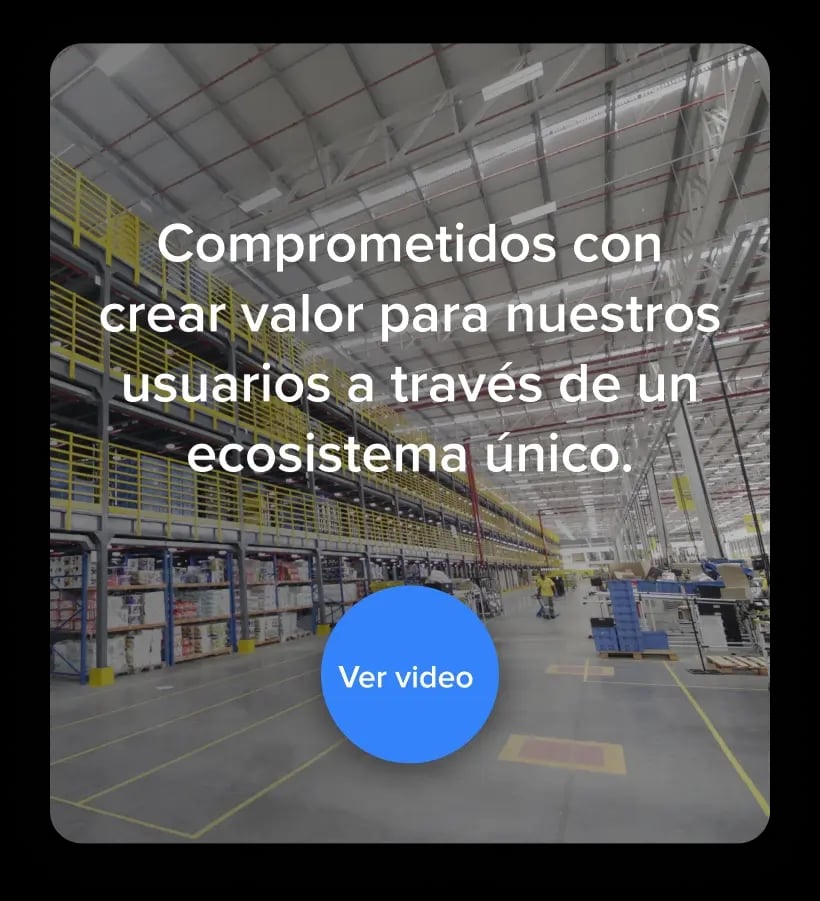 Screenshot of Meli app