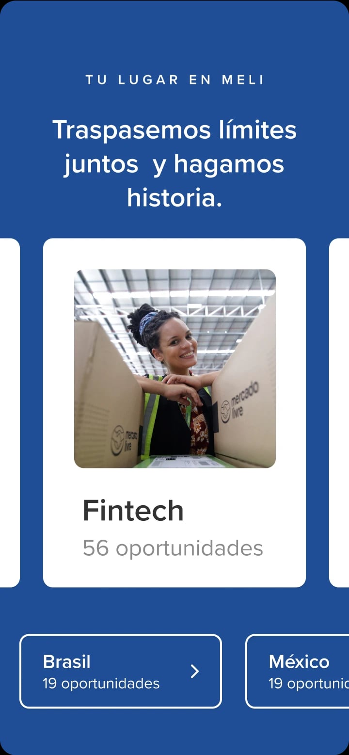 Screenshot of Meli app